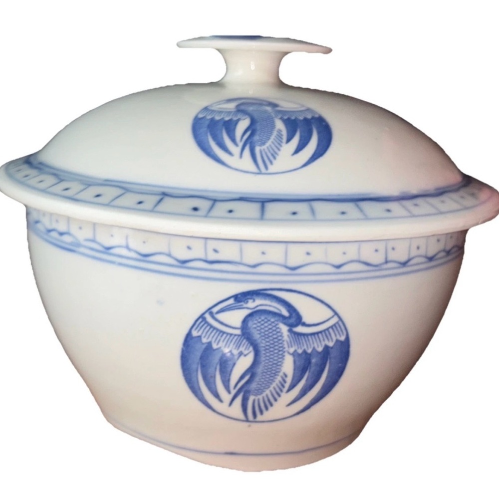 Classic Blue and White Ceramic Tureen